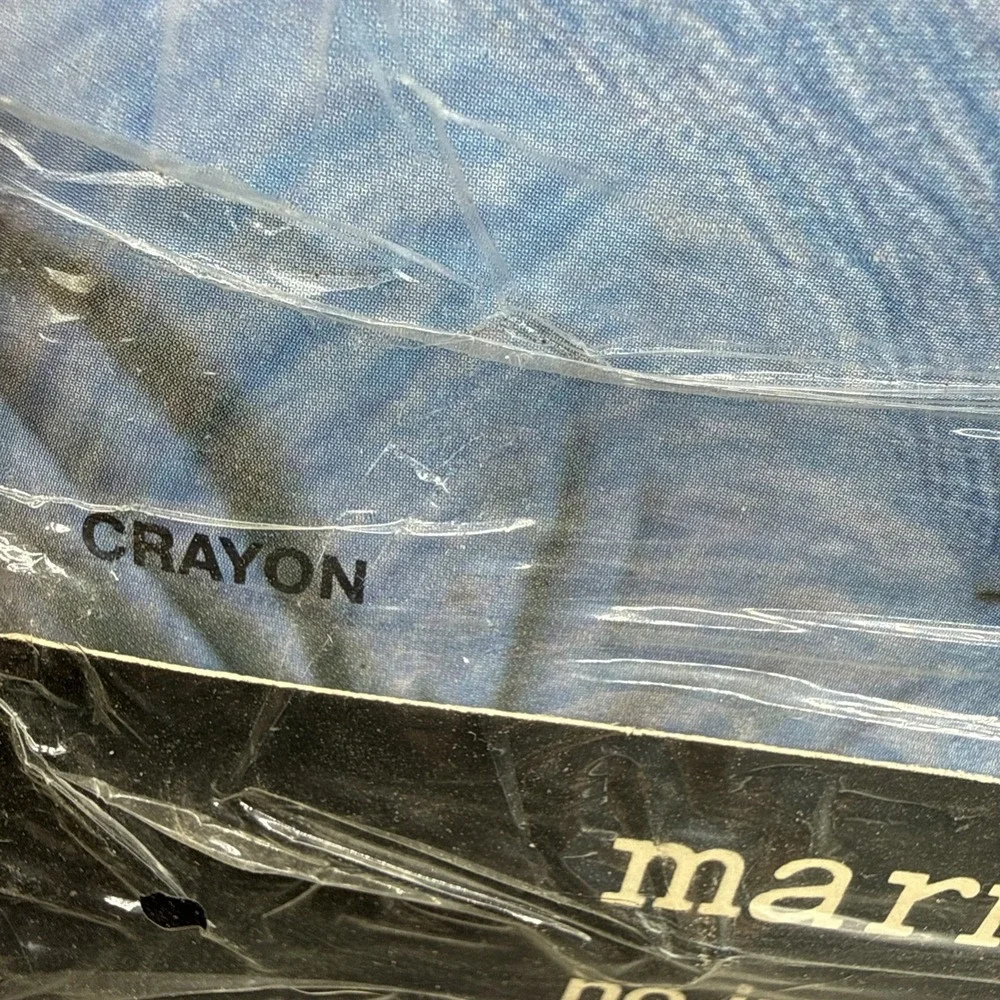 Vintage Sealed Marimekko Dan River ONE King‎ Flat Sheet 108 x 102 in Crayon Blue